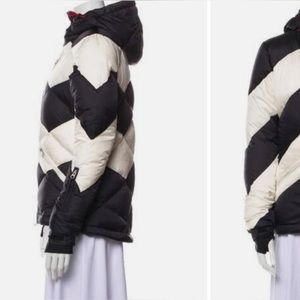 Perfect Moment Black & White Chevron Colorblocked Ski Jacket